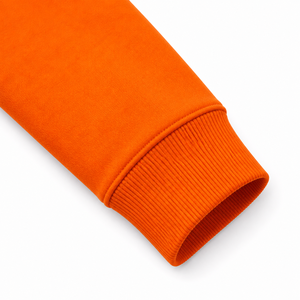 Sweat-shirt à capuche en polaire orange pour homme, coupe classique, pull décontracté, couleur unie, vêtement d'automne - Product Image 2
