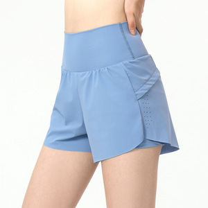 Shorts de yoga pour femmes, taille haute, confortables, extensibles, pour la course à pied, respirants, en tissu doux, vêtements de fitness pour les journées actives - Product Image 6