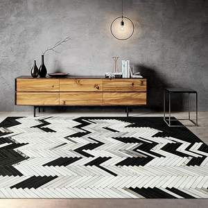 Tapis en cuir vague persan moderne motif tufté à la main de luxe pour chambre et décoration - Product Image 4