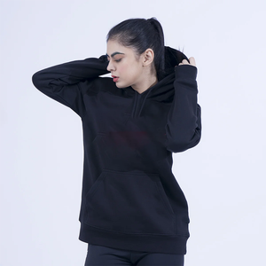 Women’s Classic Red & Black Pullover Hoodie Premium Cotton <b>Blend</b> Hoodie for Women Oversized Casual Hoodie Sweatshirt - Product Image 5
