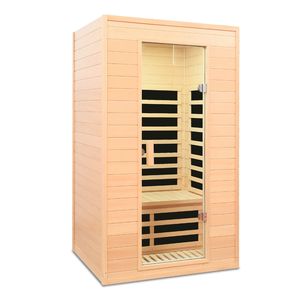 Sauna Interior de Infrarrojos Lejanos para Dos Personas, Fabricada en Madera de Hemlock, con Techo Integrado para Relajación y Comodidad - Product Image 2