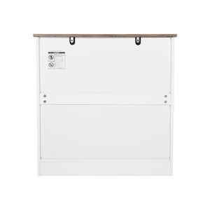 Mobile Bar Moderno Stile Fattoria a 3 Ripiani con Ante Scorrevoli FA 31.5 X 13.8 X 31.5 Pollici - Product Image 1