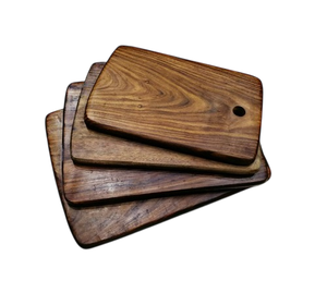 Walnut <b>Wooden</b> Chopping Blocks Rectangle Shape Anti Slip Combination Package Handmade Kitchen Cutting Board Set - Product Image 1