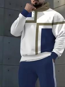 เสื้อฮู้ดดี้ผ้าฝ้ายแท้ปักลายตัวอักษรดีไซน์ขายดี ชุดลำลองสปอร์ตผู้ชายคุณภาพสูง - Product Image 2