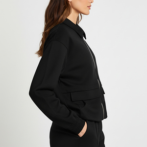 Wholesale Affordable Price 100% Cotton Front Cargo Pockets Zip Up Sweatshirt Breathable Fashionable Casual Wera Sweatshirt - Product Image 2
