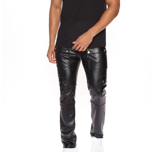 Jeans da <span class=keywords><strong>uomo</strong></span> taglie forti, <span class=keywords><strong>pantaloni</strong></span> in pelle a vestibilità regolare, <span class=keywords><strong>pantaloni</strong></span> in pelle a <span class=keywords><strong>vita</strong></span> alta, <span class=keywords><strong>pantaloni</strong></span> in pelle a <span class=keywords><strong>vita</strong></span> <span class=keywords><strong>bassa</strong></span>, <span class=keywords><strong>pantaloni</strong></span> in pelle a vestibilità rilassata - Product Image 3