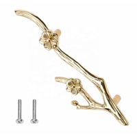 Nouvelle Arrivée Poignées et Boutons Décoratifs en Forme de Branche de Fleur pour Armoires, Portes et Commodes – Poignée Métallique pour Meubles de Maison