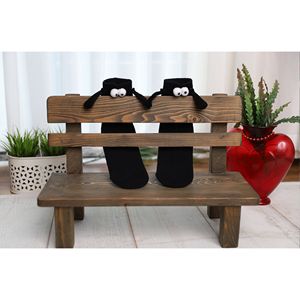 Chaussettes magnétiques amusantes pour couple avec mains, 2 paires pour lui et elle, cadeau de la Saint-Valentin pour femme - Product Image 4