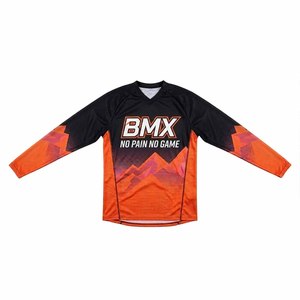 Jersey de Ciclismo Casual de Manga Larga para Hombre, Transpirable, de Secado Rápido, Cuello en V, Tela Satinada, Corte Regular - Product Image 1