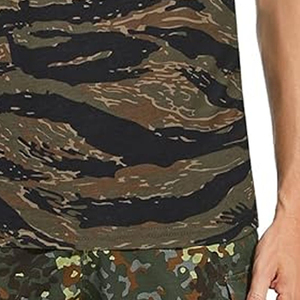 Camiseta de Manga Corta para Hombre, Estampado de Camuflaje, Corte Regular, Cuello Redondo, Transpirable, Informal, 100% Poliéster Tejido - Product Image 4