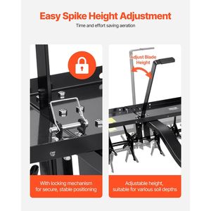 Aeratore Manuale per Prato da 40 Pollici con Attacco Universale, Aeratore a Spuntoni in Ferro da Trainare, Strumento per Aerazione Alternativo - Product Image 6