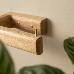 Portarrollos de papel higiénico minimalista de madera para montar en la pared, soporte de papel higiénico de madera para colgar en la pared. - Product Image 3