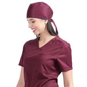 OEM Women Adjustable <b>Scrub</b> <b>Cap</b> Surgical Medical Nurse Hat Breathable Cotton Hospital Headwear Custom Logo <b>Cap</b> Supplier - Product Image 3