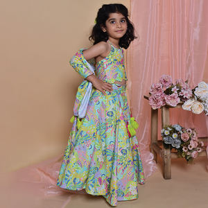 Conjunto de Lehenga Choli de Primera Calidad para Niñas, Ropa para Recepción de Bodas y Fiestas de Cumpleaños, Disponible al Mejor Precio - Product Image 5