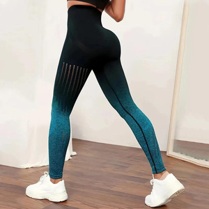 Leggings personnalisés taille haute pour femmes, unis, haute performance, pour le sport et le yoga, avec taille élastique - Product Image 2