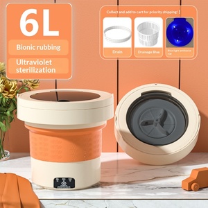 Machine à laver portable pliable 7L en gros d'usine, lave-linge automatique au design compact pour vêtements de bébé, sous-vêtements et <span class=keywords><strong>chaussettes</strong></span> - Product Image 5