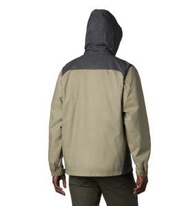 Veste softshell unisexe à capuche olive, résistante à l'eau, écologique, respirante, manches longues, pour la randonnée et les activités de plein air, coupe classique - Product Image 5