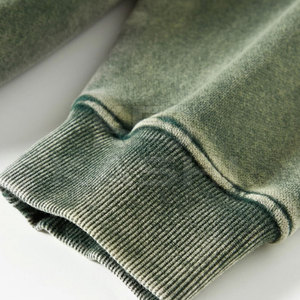 Fournisseur direct d'usine : Sweat à capuche d'hiver tendance en coton mélangé délavé à l'acide, avec intérieur en polaire doux, coupe classique - Product Image 4