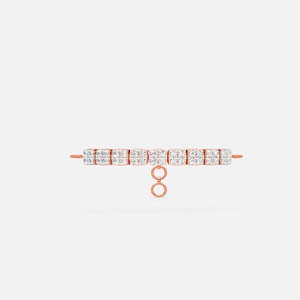 Delicada Pulsera Unisex Move Classic Pave con Diamante Cultivado en Laboratorio de 0.28 Ct, Oro Sólido de 9k, Certificado IGI, Oro Rosa, Regalos para Fiestas y Compromisos - Product Image 3