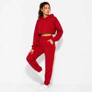 Women <b>Red</b> Cropped Hoodie <b>Long</b> <b>Sleeve</b> Printed Knitted Fleece Casual Winter Spring Autumn Wear Short Quick Dry <b>Crop</b> <b>Top</b> Best - Product Image 4