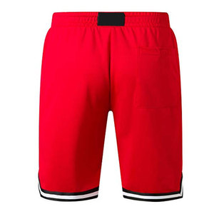 Shorts Bermuda en coton rouge pour homme, style décontracté, avec cordon de serrage à la taille et poches, 100% coton French Terry. - Product Image 6