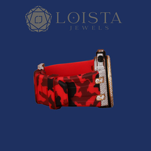 LOISTA Diamond Chronograph <b>Watch</b> 43mm Oval Case <b>Rubber</b> Band Analog Quartz Men's Luxury Timepiece - Product Image 4