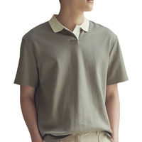 Chemise Homme Tricotée Ample à Manches Courtes de Haute Qualité pour l'Été, Col Revers, Style Smart Casual, en Spandex/Coton et 100% Polyester, 220 GSM