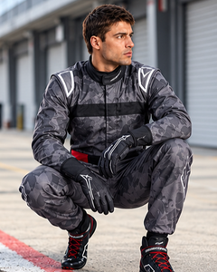 Mono de Carreras para Hombre, Gris Camuflaje, Transpirable, Impermeable, de Secado Rápido, Poliéster, Manga Larga, para Karting y Automovilismo, Todas las Temporadas - Product Image 4