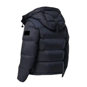 <b>Men</b> Custom Thin Embroidery Front Puffer Jacket Casual Outdoor Winter Coat Wholesale Factory Supply - Product Image 5