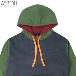 Buen Proveedor, Producto de Última Tendencia, OEM ODM, Sudadera con Capucha Orgánica de Bloques de Color, Azul Traslado, Sudadera de Felpa de Algodón Sólido - Product Image 6
