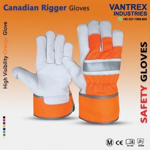 Guantes de Trabajo de Cuero/Algodón, Palma Reforzada, Resistentes al Calor, Impermeables, Transpirables, ANSI/ISEA Nivel de Corte 1, Orificio para el Pulgar, Personalizables - Product Image 4