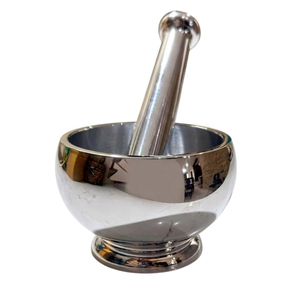 Wholesale Suppliers Vintage Stainless Steel Garlic Mortar And Pestle Set Metal Spice <b>Grinder</b> & Pill Crusher With Lid For Kitchen - Product Image 4