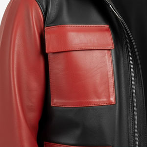 Chaqueta de Invierno de Cuero Suave Premium para Hombre, 100% Poliéster, Chaqueta Bomber Vintage Marrón con Cuello Camisero - Product Image 4