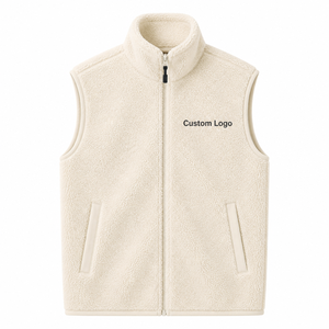 Chaleco polar personalizado para hombre con cremallera completa, cuello simulado, sin mangas, para trabajo al aire libre, venta al por mayor de fábrica - Product Image 2