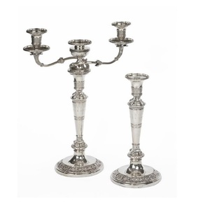 Silver 5 arm crystal candelabra aluminium candle <b>holder</b> 24 inch candle stand decorative <b>candlestick</b> <b>holder</b> luxury wedding - Product Image 4