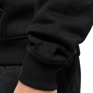 Sudadera con capucha antiarrugas para hombre, color negro, con cremallera, corte ajustado y bolsillos laterales, fabricada en Pakistán. - Product Image 6
