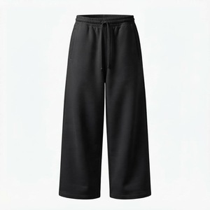 Pantalones Deportivos Personalizados para Hombre, Estilo Casual de Invierno, Corte Holgado, Pierna Ancha, Forro Polar de Algodón Grueso, con Cordón Ajustable, Estilo Urbano - Product Image 2