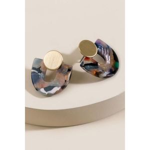 Boucles d'oreilles en résine de créateur haut de gamme, faites à la main, durables, accessoires de mode en cristal - Product Image 5