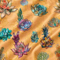 Tissu en popeline de coton imprimé floral, écologique et biologique, de poids moyen, tissé, respirant et doux, pour rideaux, literie et décoration intérieure