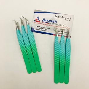 Vente en gros Aroosh Corp Pince à épiler professionnelle en acier inoxydable à poignée diamantée avec revêtement de couleur bicolore de haute qualité - Product Image 4