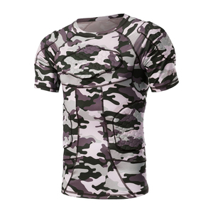 <b>Men's</b> Camouflage <b>Compression</b> <b>Shirt</b> Short Sleeve Crew Neck Moisture Wicking Breathable Quick Dry Fitted Sport Top - Product Image 3
