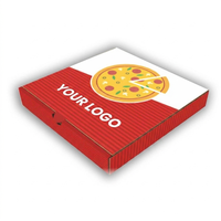 Boîtes à pizza en carton ondulé recyclé avec impression flexographique personnalisée de 10 à 20 pouces, fermeture magnétique, logo personnalisé pour la vente à emporter