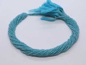 Perles rondes facettées en aquamarine AAA 2 MM, pierres précieuses naturelles en aquamarine bleue, perles rondes facettées en aquamarine de forme ronde - Product Image 5