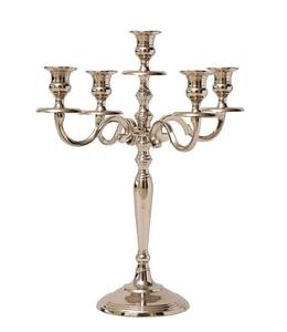 Lot de 2 bougeoirs classiques en métal noir, élégants, polis, faits à la main, de luxe, uniques, pour centre de table de mariage, décoration intérieure - Product Image 5