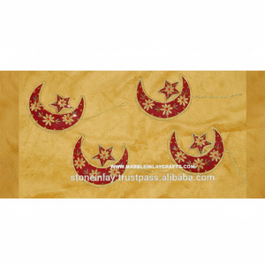 Zari-adorno decorativo brillante y acabado en forma de Zigzag, bordado de serpiente en color rojo, adorno colgante para árbol de Navidad - Product Image 3