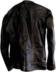 Fashion Brown Belted Distressed Nappa <b>Leather</b> <b>Coat</b> for <b>Men</b> Premium Eco-Friendly Windproof Winter <b>Long</b> Trench Style - Product Image 2