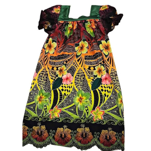 Robe Mumu Micronésienne pour Femmes, Silhouette Ample, Imprimé Personnalisé Vintage, Robe Casual Polynésienne, Meilleur Prix - Product Image 4