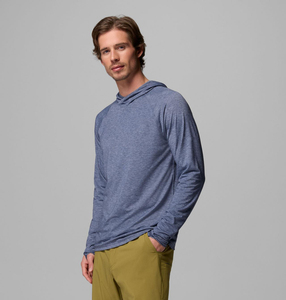 Camisa de Manga Larga para Hombre, Color Azul Sólido, 100% Poliéster, UPF 50, Secado Rápido, Ropa de Pesca - Product Image 1