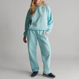 PIHA SPORTS Ensemble de survêtement 2-en-1 pour femme, imprimé, coupe-vent, léger, en polyester/coton polaire, à capuche et taille élastique, collection automne - Product Image 1