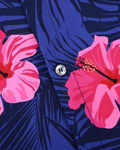 Camisa de hombre con estampado tropical de manga corta, informal, con botones, para la playa, de verano, vibrante, colorida, con estampado floral, camisa de verano para hombre - Product Image 5